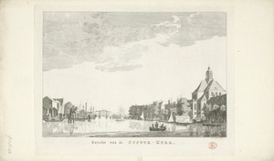 Gezicht op de Oosterkerk te Amsterdam