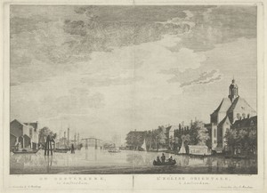 Gezicht op de Oosterkerk te Amsterdam