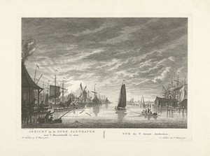 Gezicht op de Oude Jachthaven te Amsterdam