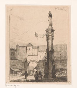 Gezicht op de Oude Vismarkt in Antwerpen