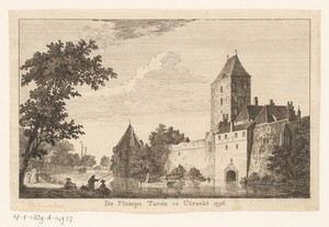 Gezicht op de Plompe Toren te Utrecht, 1756