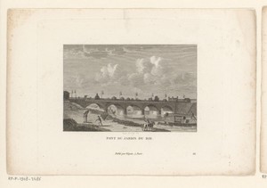 Gezicht op de pont du Jardin du Roi te Parijs
