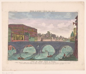 Gezicht op de Ponte Sisto te Rome