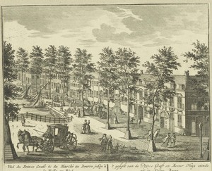 Gezicht op de Prinsegracht te Den Haag