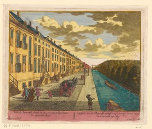 Gezicht op de Prinsessegracht te Den Haag