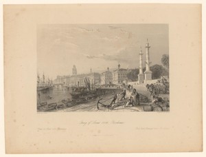 Gezicht op de Quai Louis XVIII te Bordeaux