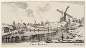 Gezicht op de Raampoort te Amsterdam