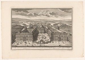 Gezicht op de Residentie van Würzburg
