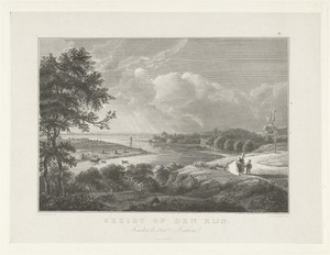 Gezicht op de Rijn beneden Arnhem