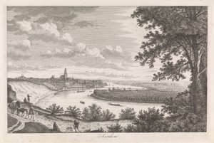 Gezicht op de Rijn bij Arnhem