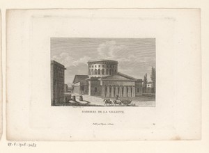 Gezicht op de Rotonde de la Villette te Parijs