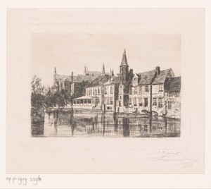 Gezicht op de Rozenhoedkaai in Brugge