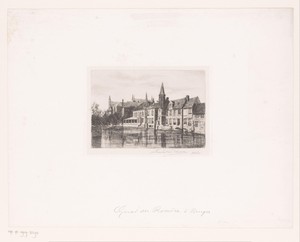 Gezicht op de Rozenhoedkaai in Brugge