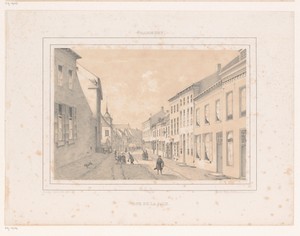 Gezicht op de Rue de la Paix te Geraardsbergen