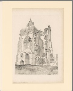 Gezicht op de ruïne van de Abdij van Croyland