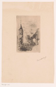 Gezicht op de ruïne van kasteel Gallifort in Deurne