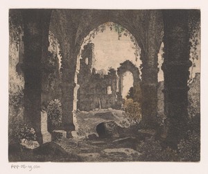 Gezicht op de ruïne van kasteel Kenilworth