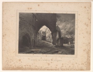 Gezicht op de ruïnes van de abdij van Villers