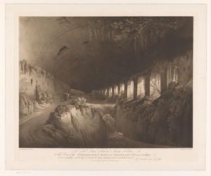 Gezicht op de ruïnes van de Villa Maecenas te Tivoli