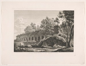 Gezicht op de ruïnes van de villa van Brutus in Tivoli