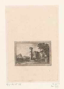 Gezicht op de ruïnes van het klooster bij Oldenburg