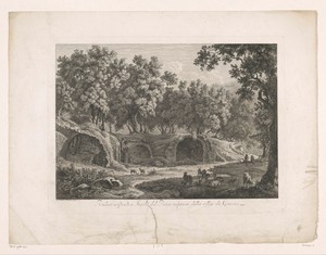 Gezicht op de ruïnes van Villa Cassius