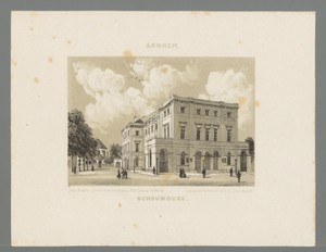 Gezicht op de schouwburg van Arnhem