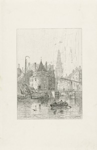 Gezicht op de Schreierstoren te Amsterdam