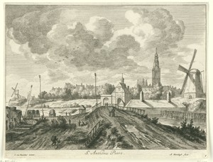 Gezicht op de Sint-Antonispoort te Amsterdam