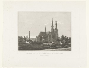 Gezicht op de Sint-Catharinakerk te Eindhoven