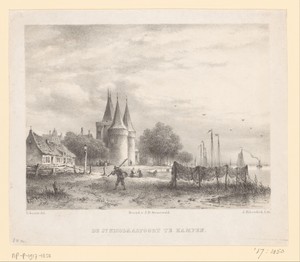Gezicht op de Sint Nicolaaspoort in Kampen