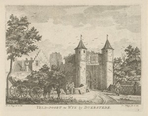 Gezicht op de stadspoort van Wijk bij Duurstede