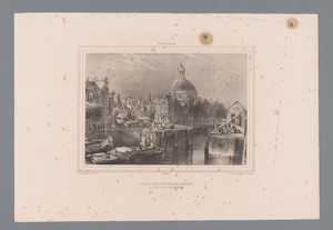 Gezicht op de Stromarkt, het Singel en de Lutherse kerk