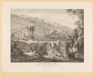 Gezicht op de tempel van Vesta