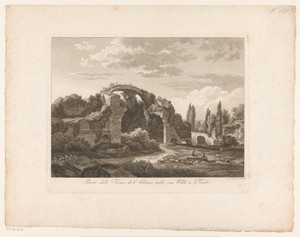 Gezicht op de termen bij Villa Adriana in Tivoli
