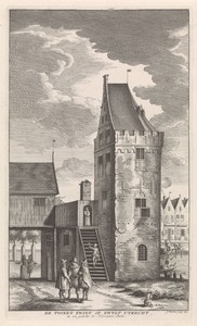 Gezicht op de toren Swych Utrecht te Amsterdam