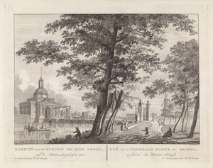 Gezicht op de Tweede Muiderpoort te Amsterdam