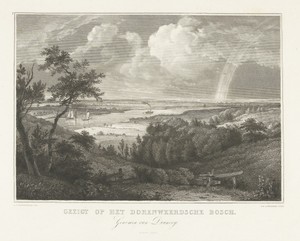 Gezicht op de uiterwaarden van de Rijn bij Doorwerth