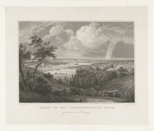 Gezicht op de uiterwaarden van de Rijn bij Doorwerth