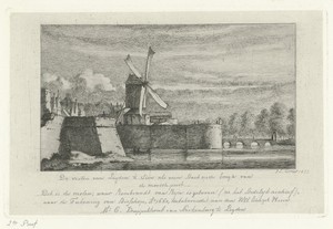 Gezicht op de vesten van Leiden