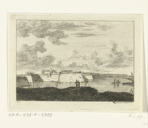 Gezicht op de vestingswallen in Naarden
