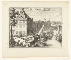 Gezicht op de Waag te Haarlem