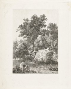 Gezicht op de waterval op landgoed Sonsbeek