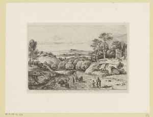 Gezicht op de weg van Fontainebleau naar Bourron