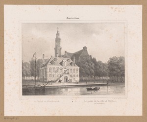 Gezicht op de Westerhal en Westerkerk