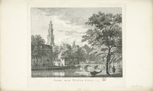 Gezicht op de Westerkerk en Westerhal, gezien vanaf de Keizersgracht