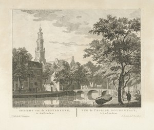 Gezicht op de Westerkerk en Westerhal, gezien vanaf de Keizersgracht