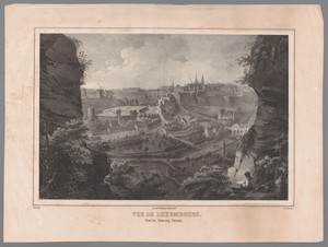 Gezicht op de wijk Clausen in Luxemburg