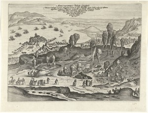 Gezicht op de zwavelbronnen van Pozzuoli