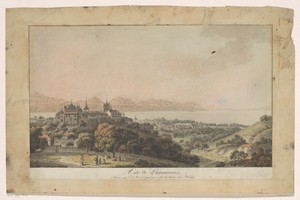 Gezicht op de Zwitserse stad Lausanne
